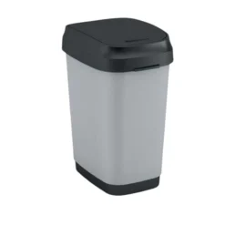 PATTUMIERA BASCULANTE DUAL SWING GRIGIA E NERA 26X37X47.5CM 30/35LT: vendita online PATTUMIERA BASCULANTE DUAL SWING GRIGIA E NERA 26X37X47.5CM 30/35LT in offerta