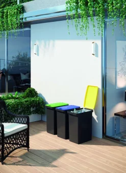 PATTUMIERA ECOSPLIT ANTRACITE E GIALLO 24X36.3 H. 45.5CM 25LT: vendita online PATTUMIERA ECOSPLIT ANTRACITE E GIALLO 24X36.3 H. 45.5CM 25LT in offerta