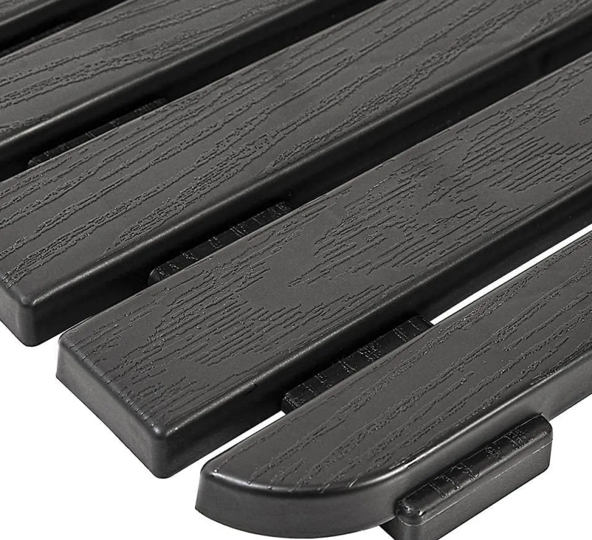 PEDANA DOCCIA WOODY CM 50X80 IN POLIPROPILENE NERA