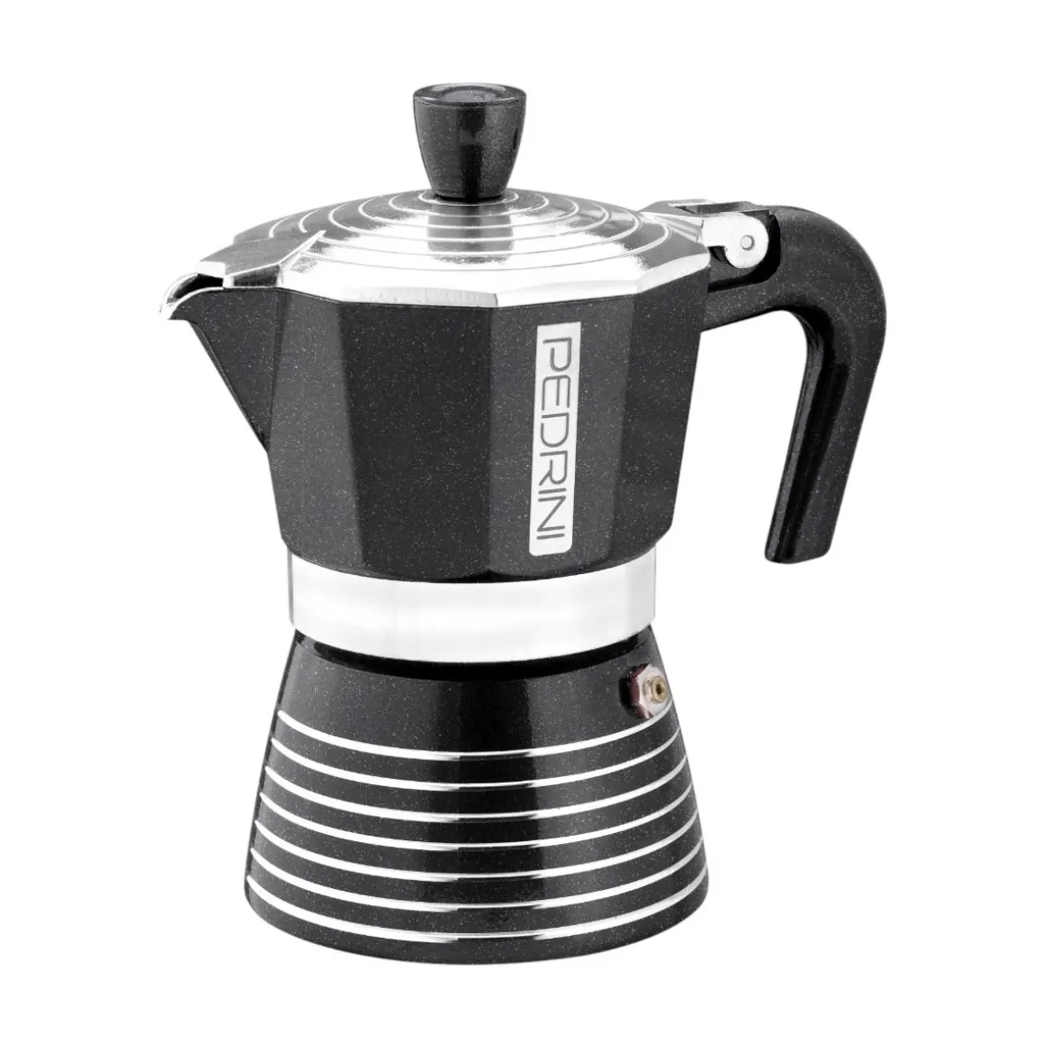 PEDRINI - CAFFETTIERA 3 TAZZE LINEA INFINITY ROCK ANTRACITE