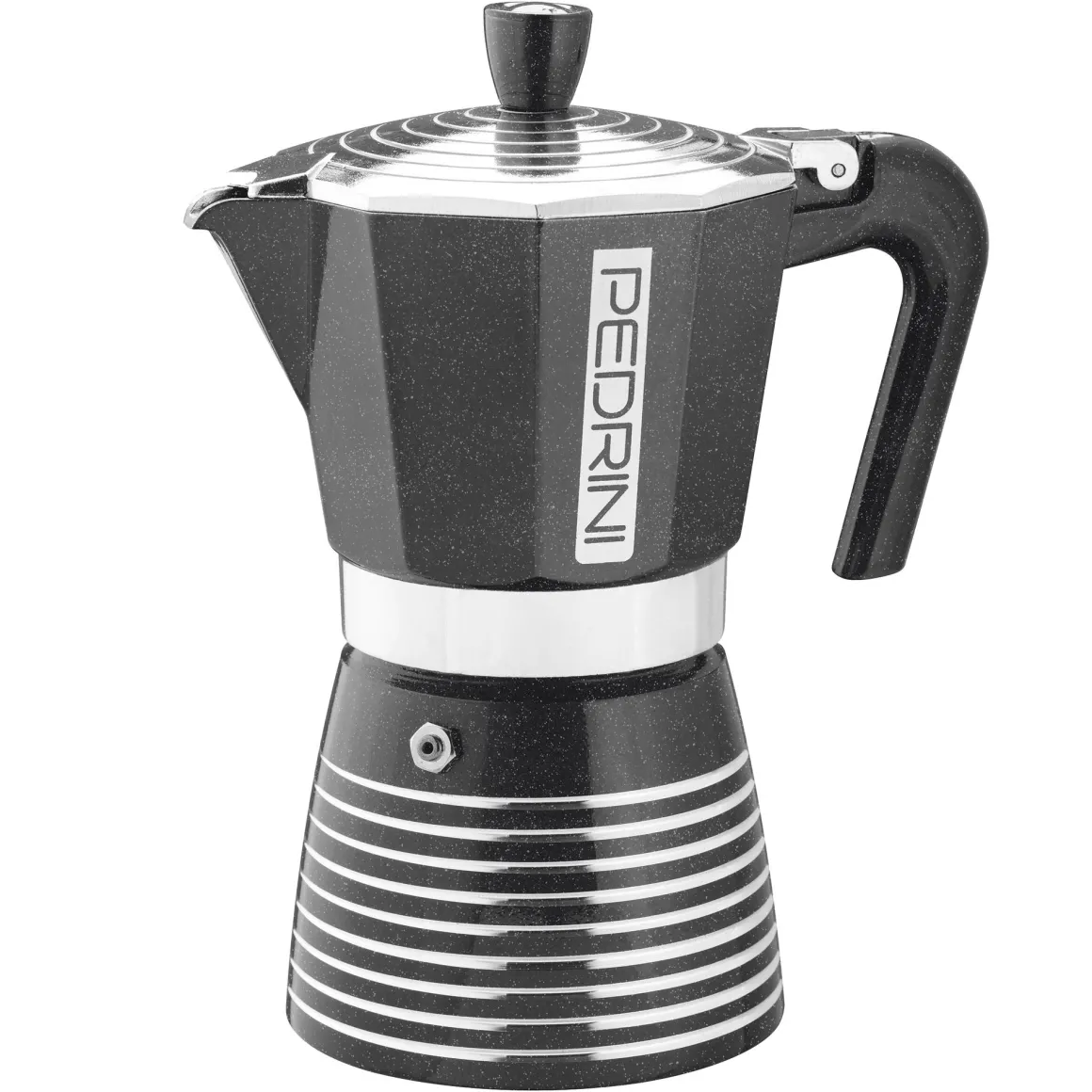 PEDRINI - CAFFETTIERA 6 TAZZE LINEA INFINITY ROCK ANTRACITE