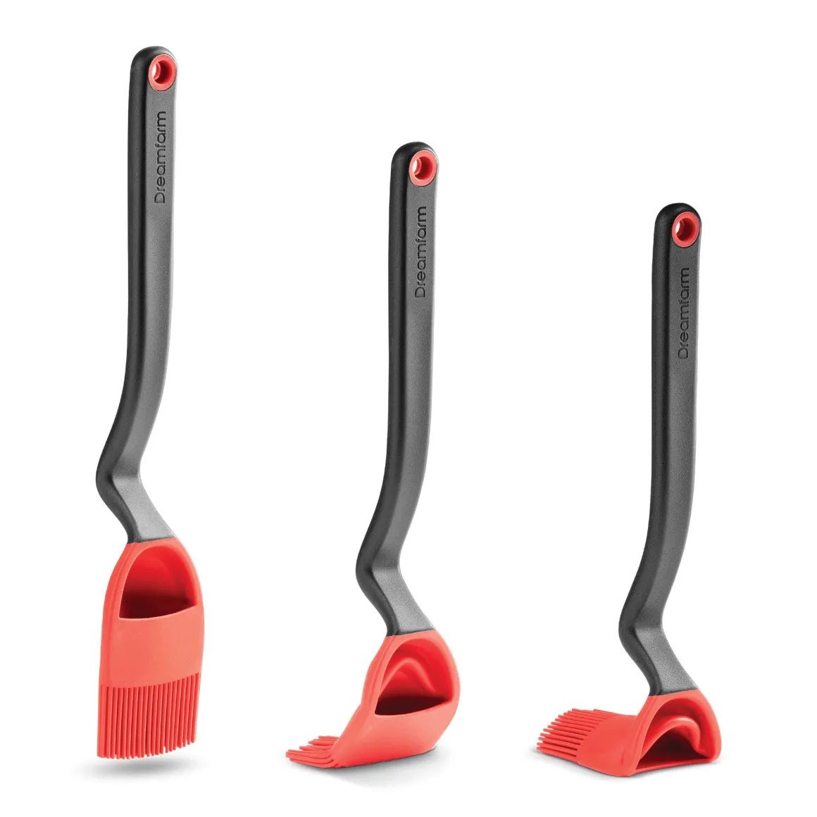 PENNELLO DA CUCINA LINEA BRIZZLE IN SILICONE ROSSO E NERO