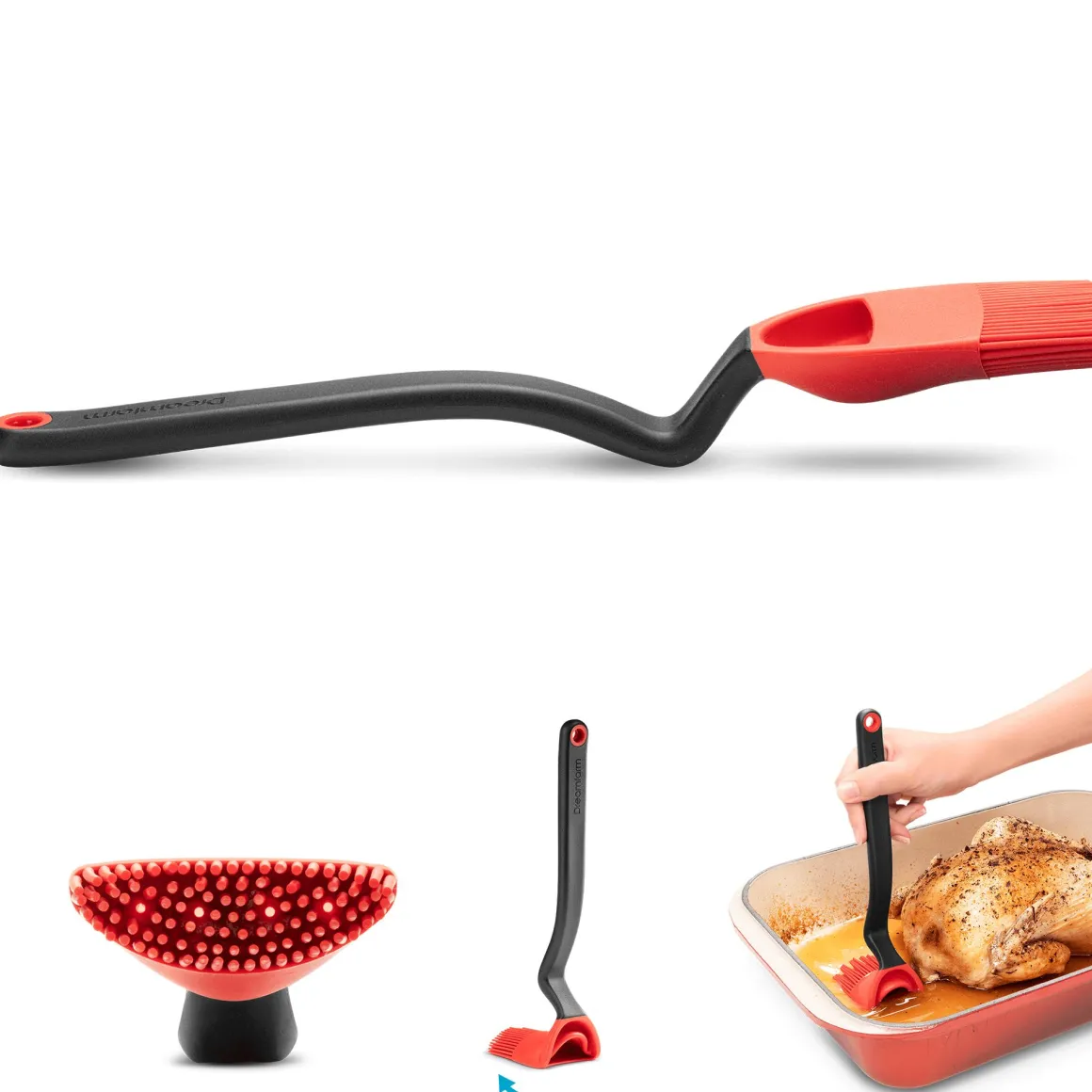 PENNELLO DA CUCINA LINEA BRIZZLE IN SILICONE ROSSO E NERO