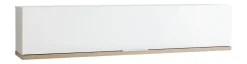 PENSILE RIBALTA MUNDI CM 160X30.4 H. 35 BIANCO LUCIDO E ROVERE ARTISAN
