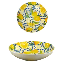 PIATTO FONDO IN MELAMINA LINEA ISCHIA DIAM. 20CM MULTICOLORE