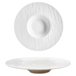 PIATTO DEGUSTAZIONE IN PORCELLANA LINEA WALL DIAM. 30CM BIANCO