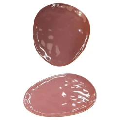 PIATTO DESSERT CERAMICA LINEA ALTERNATIVE DIAM. 23CM SALMONE