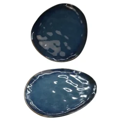 PIATTO DESSERT IN CERAMICA LINEA ALTERNATIVE DIAM. 23CM BLU
