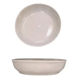 PIATTO FONDO IN CERAMICA LINEA FONT DIAM. 22CM TORTORA