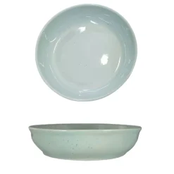 PIATTO FONDO IN CERAMICA LINEA FONT DIAM. 22CM ACQUA
