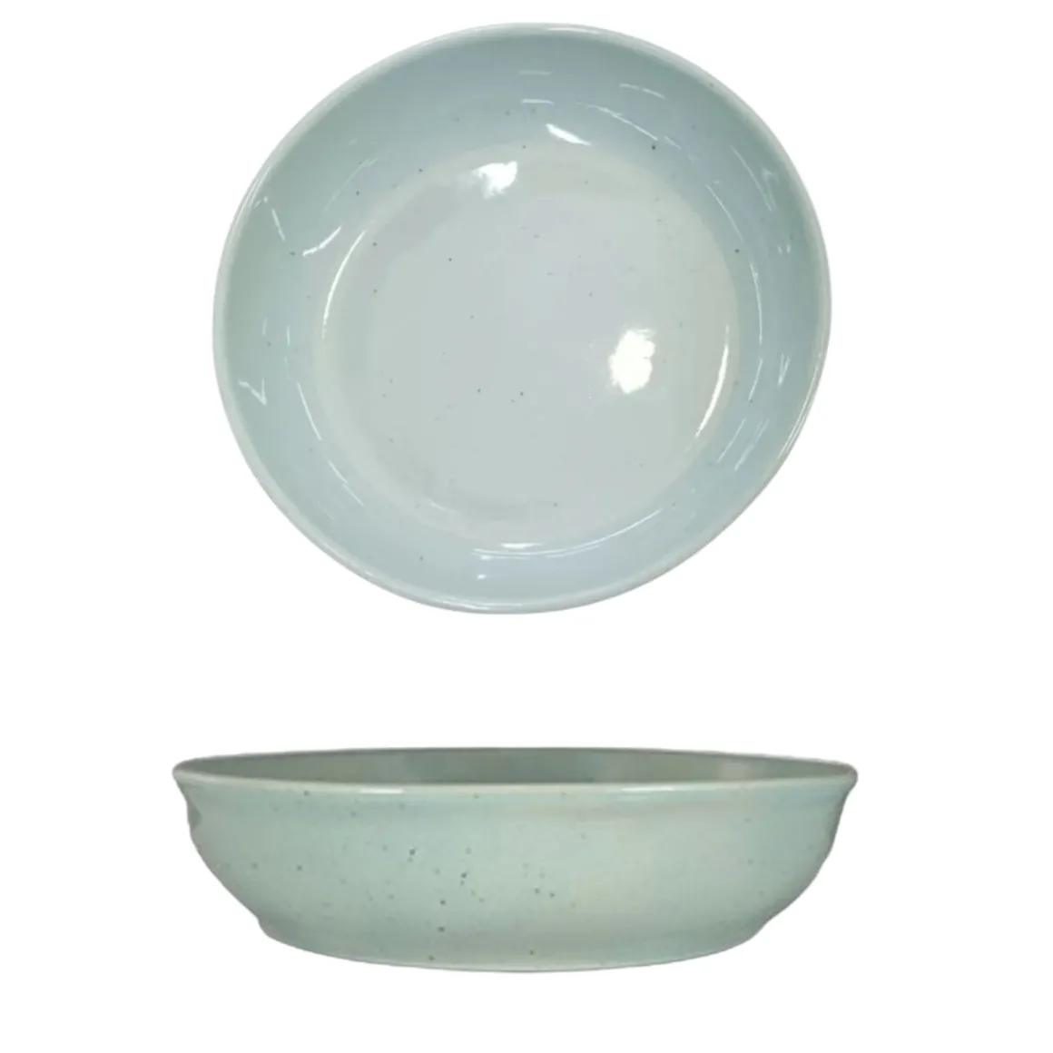 PIATTO FONDO IN CERAMICA LINEA FONT DIAM. 22CM ACQUA