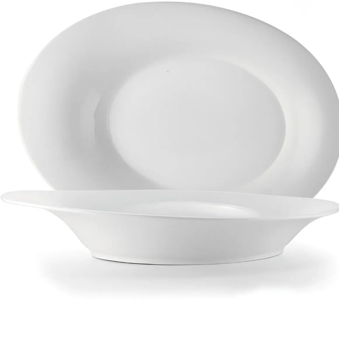 PIATTO FONDO OVALE IN PORCELLANA CARLOTTA 17.5X12.5CM BIANCO