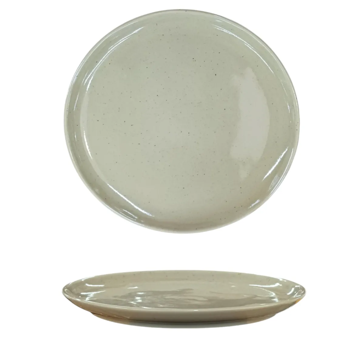 PIATTO FRUTTA/DESSERT IN CERAMICA LINEA FONT DIAM. 21CM SALVIA