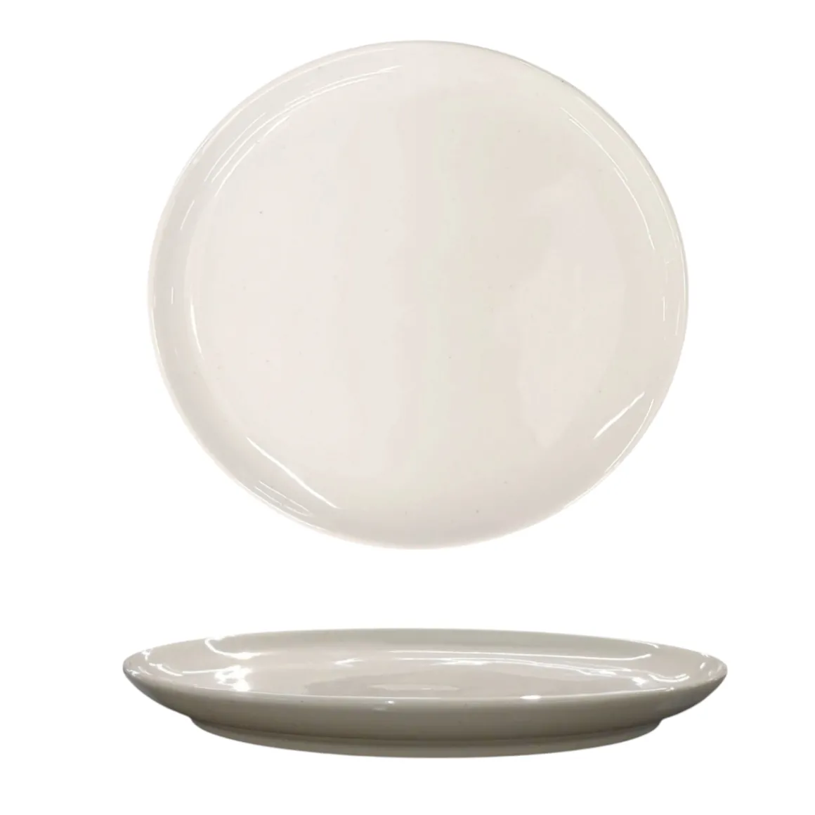 PIATTO FRUTTA/DESSERT IN CERAMICA LINEA FONT DIAM. 21CM BEIGE