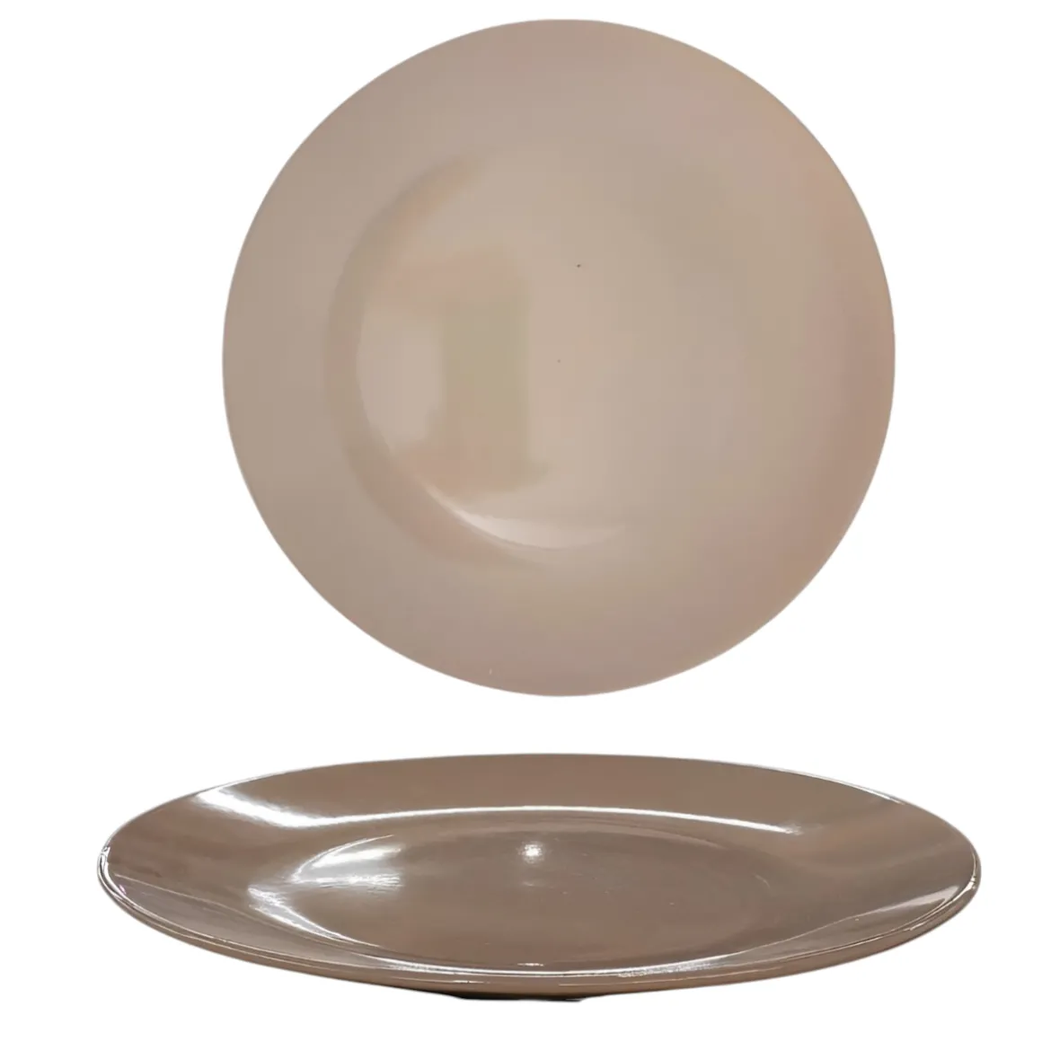 PIATTO PIANO MONOCOLORE IN CERAMICA DIAM. 26CM TORTORA