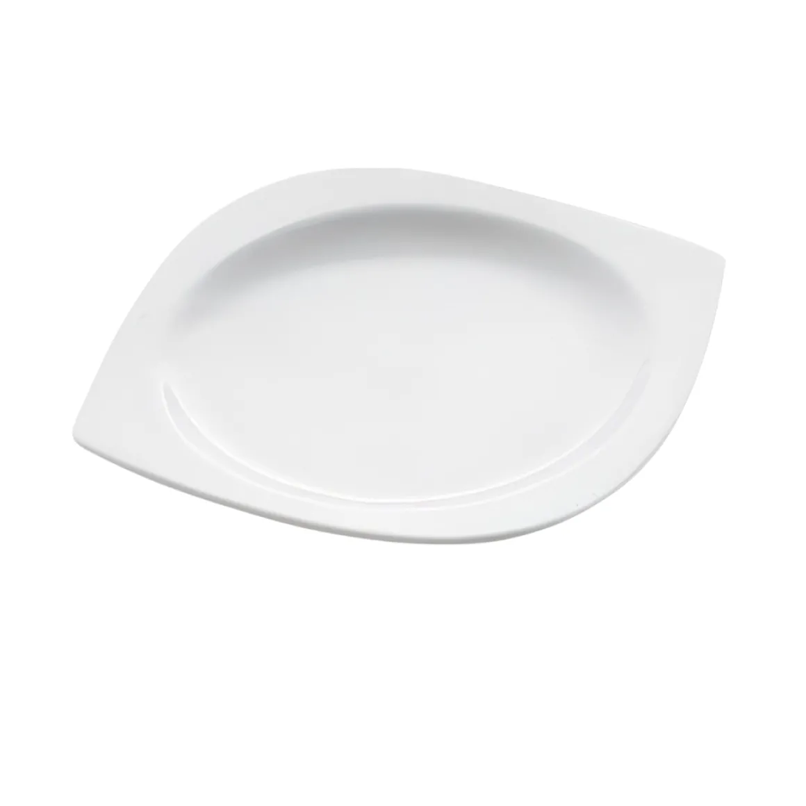PIATTO PIANO OVALE IN PORCELLANA CARLOTTA/RAMADA 14X13CM BIANCO
