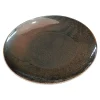 PIATTO PIANO PORCELLANA LINEA ACTIVE REACTIVE DIAM. 20CM MARRONE