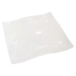 PIATTO PORTATA IN PORCELLANA LINEA HELTON 31X31CM BIANCO