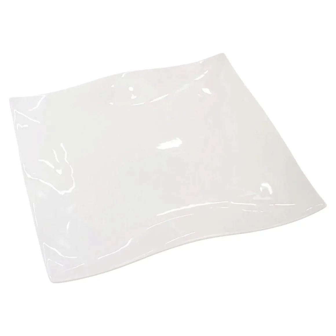 PIATTO PORTATA IN PORCELLANA LINEA HELTON 31X31CM BIANCO