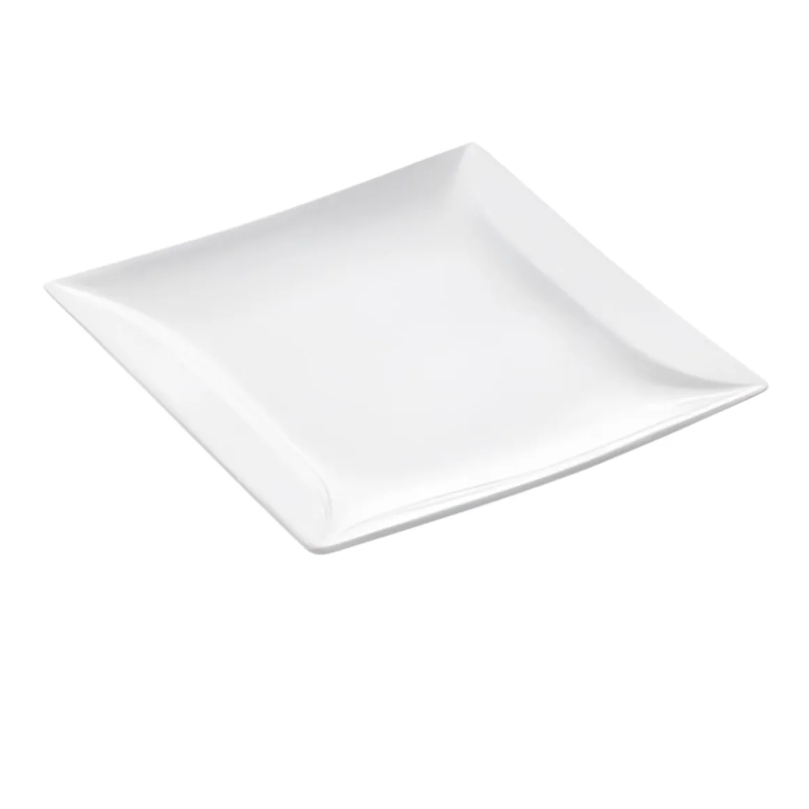 PIATTO QUADRO IN PORCELLANA CARLOTTA RAMADA 20X20CM BIANCO