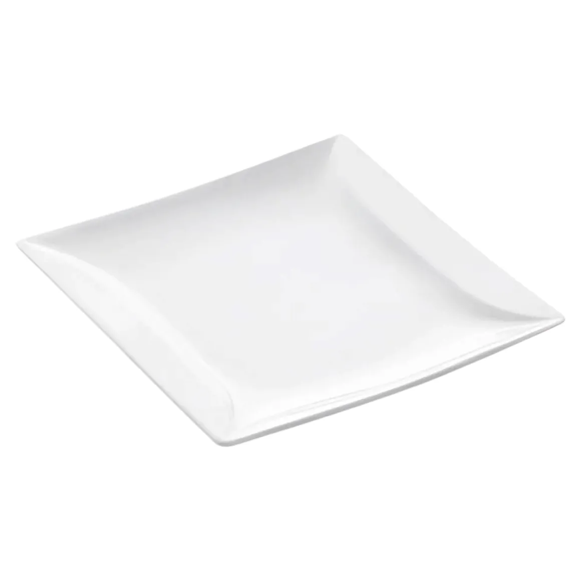 PIATTO QUADRO IN PORCELLANA CARLOTTA/RAMADA 30X30CM BIANCO