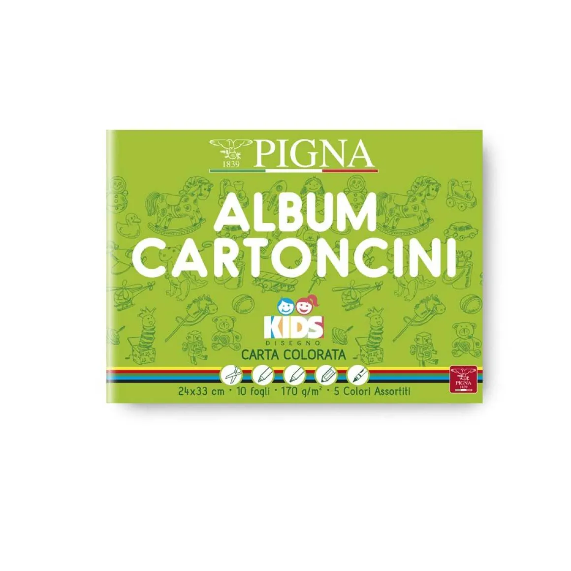 PIGNA - ALBUM CARTONCINI KIDS 10 FOGLI: vendita online PIGNA - ALBUM CARTONCINI KIDS 10 FOGLI in offerta