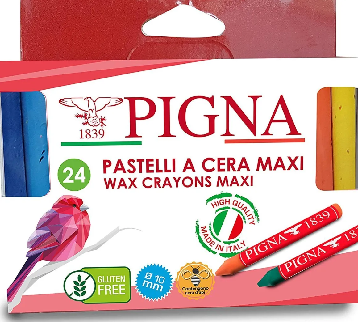 PIGNA - ASTUCCIO 24 PASTELLI A CERA MAXI : vendita online PIGNA - ASTUCCIO 24 PASTELLI A CERA MAXI in offerta