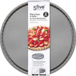 PIROFILA IN VETRO CON COPERCHIO 27.8X3.7CM 1.6LT