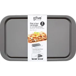 PIROFILA IN VETRO CON COPERCHIO 29.8X17.8CM 1.6LT