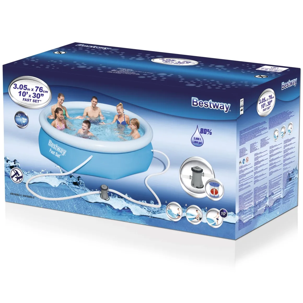 piscina circolare fast set 3638lt