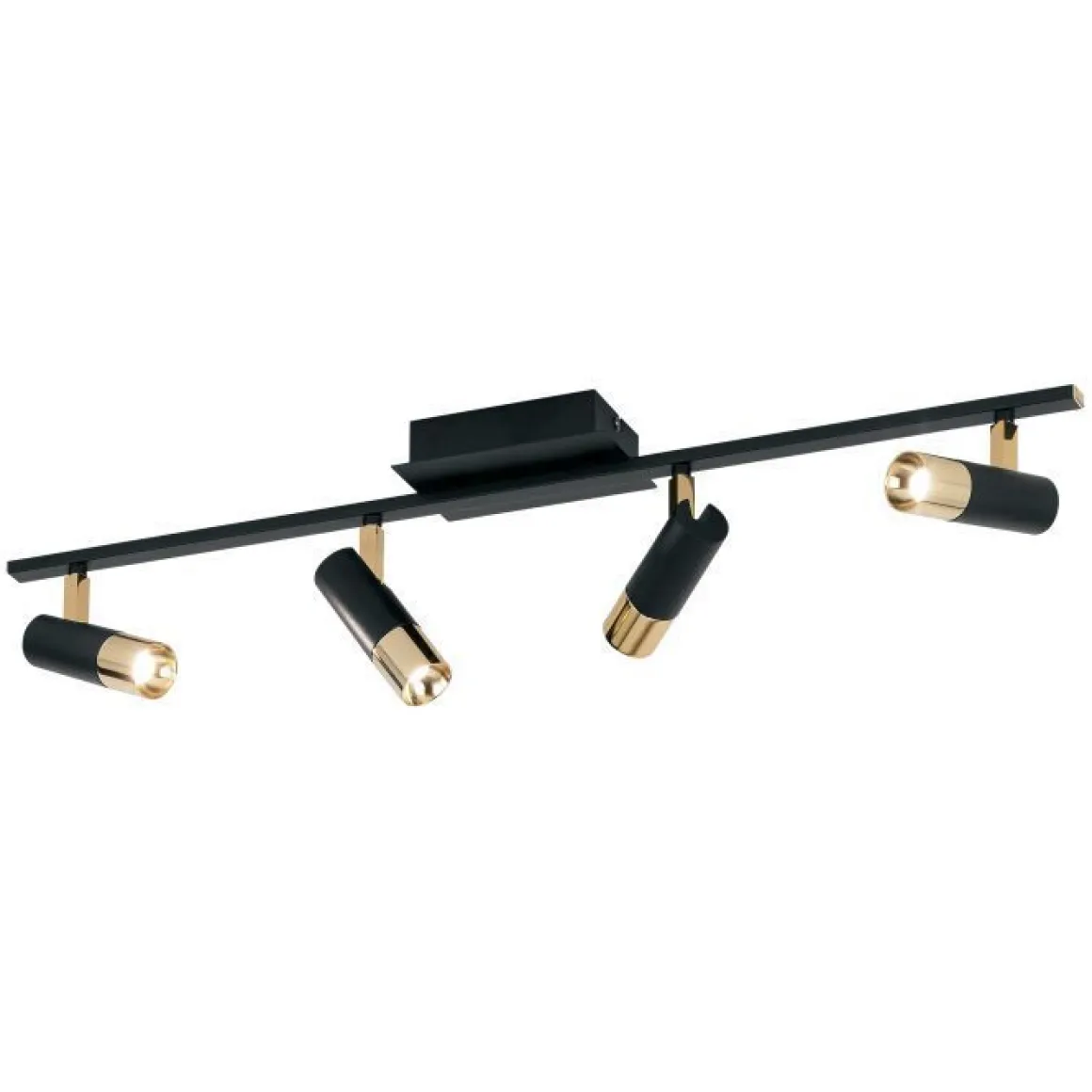 PLAFONIERA A LED 4 LUCI TOMARES NERO/OTTONE 78CM - 4X5W 1920lm 3000K: vendita online PLAFONIERA A LED 4 LUCI TOMARES NERO/OTTONE 78CM - 4X5W 1920lm 3000K in offerta