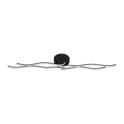 PLAFONIERA LED RONCADE 1 NERO L116 H11.5CM - 4600lm 3000K 36W: vendita online PLAFONIERA LED RONCADE 1 NERO L116 H11.5CM - 4600lm 3000K 36W in offerta