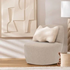 POLTRONA LEONE IN TESSUTO BEIGE: vendita online POLTRONA LEONE IN TESSUTO BEIGE in offerta
