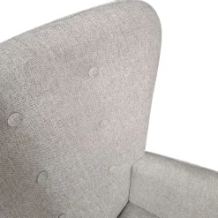 POLTRONA CON POUF FIORELLA IN TESSUTO TORTORA: vendita online POLTRONA CON POUF FIORELLA IN TESSUTO TORTORA in offerta