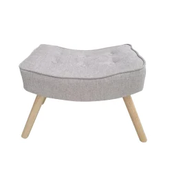 POLTRONA CON POUF FIORELLA IN TESSUTO TORTORA: vendita online POLTRONA CON POUF FIORELLA IN TESSUTO TORTORA in offerta