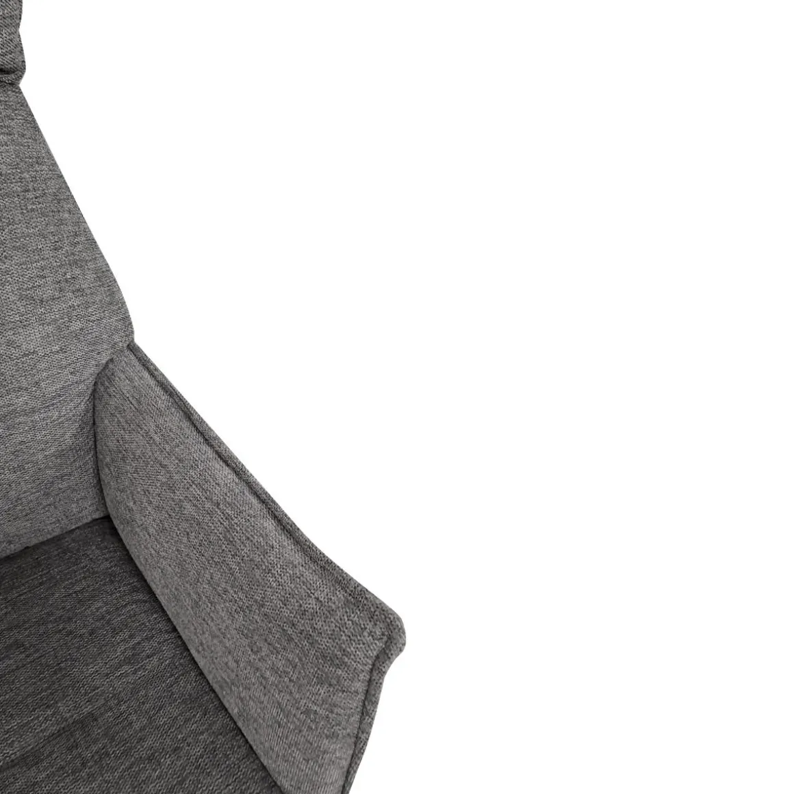 POLTRONA GIREVOLE CON RELAX MANUALE E POUF IN TESSUTO GRIGIO: vendita online POLTRONA GIREVOLE CON RELAX MANUALE E POUF IN TESSUTO GRIGIO in offerta