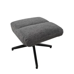 POLTRONA GIREVOLE CON RELAX MANUALE E POUF IN TESSUTO GRIGIO: vendita online POLTRONA GIREVOLE CON RELAX MANUALE E POUF IN TESSUTO GRIGIO in offerta