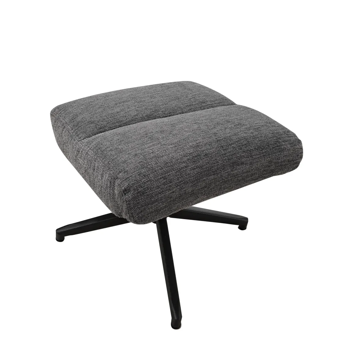 POLTRONA GIREVOLE CON RELAX MANUALE E POUF IN TESSUTO GRIGIO: vendita online POLTRONA GIREVOLE CON RELAX MANUALE E POUF IN TESSUTO GRIGIO in offerta