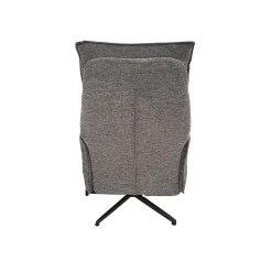 POLTRONA GIREVOLE CON RELAX MANUALE E POUF IN TESSUTO GRIGIO: vendita online POLTRONA GIREVOLE CON RELAX MANUALE E POUF IN TESSUTO GRIGIO in offerta