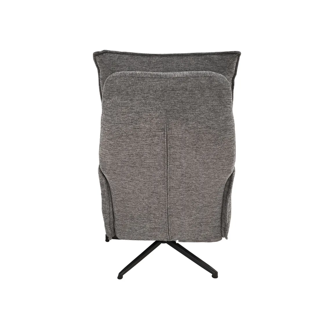 POLTRONA GIREVOLE CON RELAX MANUALE E POUF IN TESSUTO GRIGIO: vendita online POLTRONA GIREVOLE CON RELAX MANUALE E POUF IN TESSUTO GRIGIO in offerta