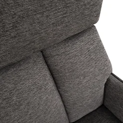POLTRONA GIREVOLE CON RELAX MANUALE E POUF IN TESSUTO GRIGIO: vendita online POLTRONA GIREVOLE CON RELAX MANUALE E POUF IN TESSUTO GRIGIO in offerta