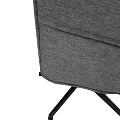POLTRONA GIREVOLE CON RELAX MANUALE E POUF IN TESSUTO GRIGIO: vendita online POLTRONA GIREVOLE CON RELAX MANUALE E POUF IN TESSUTO GRIGIO in offerta
