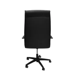 POLTRONA UFFICIO CROMA H IN ECOPELLE NERA: vendita online POLTRONA UFFICIO CROMA H IN ECOPELLE NERA in offerta