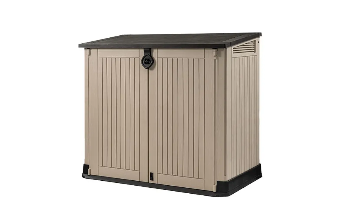 PORTA ATTREZZI STORE-IT-OUT MIDI CM 132X71,5 H.113,5 BEIGE/MARRONE: vendita online PORTA ATTREZZI STORE-IT-OUT MIDI CM 132X71,5 H.113,5 BEIGE/MARRONE in offerta