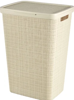 PORTABIANCHERIA IN PLASTICA RICICLATA MOD. JUTE 43X34 H. 60CM 58LT BIANCO: vendita online PORTABIANCHERIA IN PLASTICA RICICLATA MOD. JUTE 43X34 H. 60CM 58LT BIANCO in offerta
