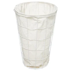 PORTABIANCHERIA METALLO BIANCO CON FODERA E COPERCHIO 42LT 38,5X38,5X57CM: vendita online PORTABIANCHERIA METALLO BIANCO CON FODERA E COPERCHIO 42LT 38,5X38,5X57CM in offerta