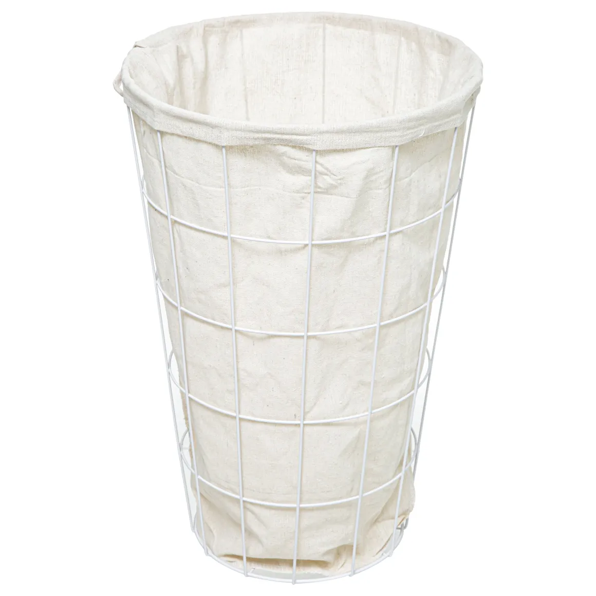 PORTABIANCHERIA METALLO BIANCO CON FODERA E COPERCHIO 42LT 38,5X38,5X57CM: vendita online PORTABIANCHERIA METALLO BIANCO CON FODERA E COPERCHIO 42LT 38,5X38,5X57CM in offerta