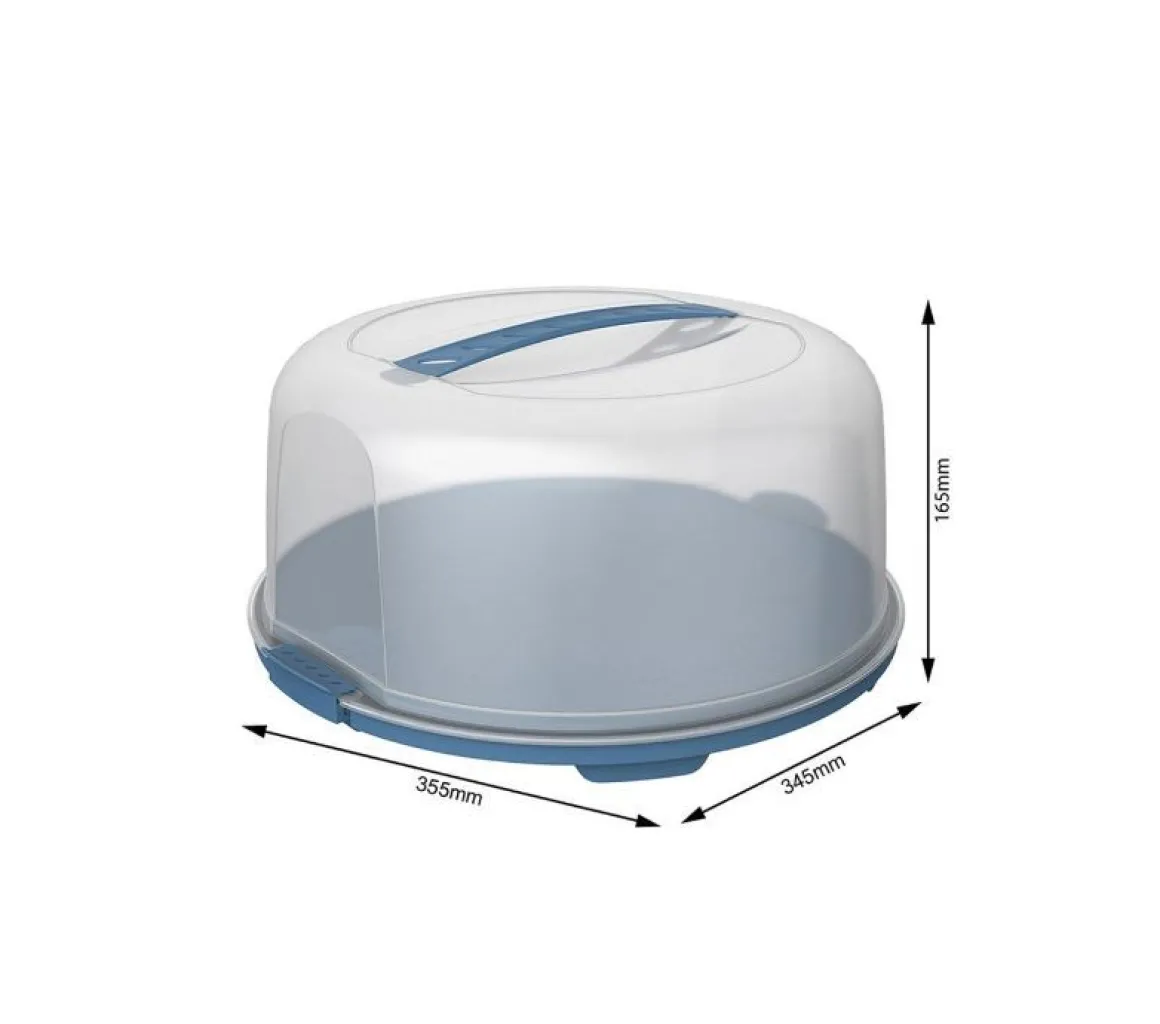 PORTATORTE ALTO FRESH 35.5X34.5 H. 16.5CM BLU ORIZZONTE