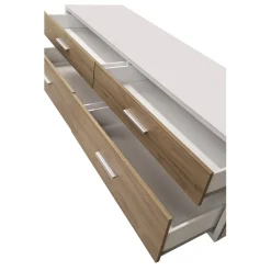 PORTA TV MOD.DOUBLE OSSIDO BIANCO E NOCE STELVIO in vendita online