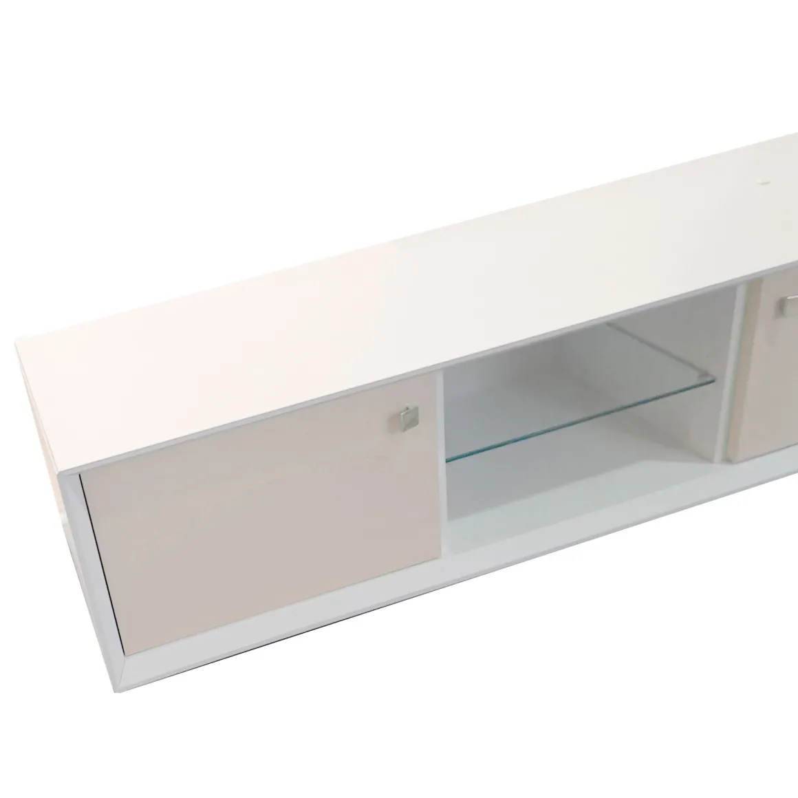 PORTA TV MOD. GIORNO PER GIORNO CM 155.6X45 H. 39.6 NUVOLA FRASSINO E TELE LISCIO in vendita online